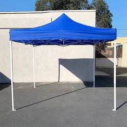 New in box $99 Heavy-Duty 10x10 FT Outdoor Ez Pop Up Canopy Party Tent Instant Shades w/ Carry Bag (White/Blue)