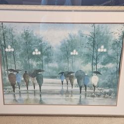 Wall Picture, Russ Erickson "Walk in the Rain" 42 x32  inches