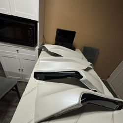 Honda accord sport NH788P Orchid White Pearl  4DR Hfp Style Front Rear Bumper Lip Splitter Spoiler