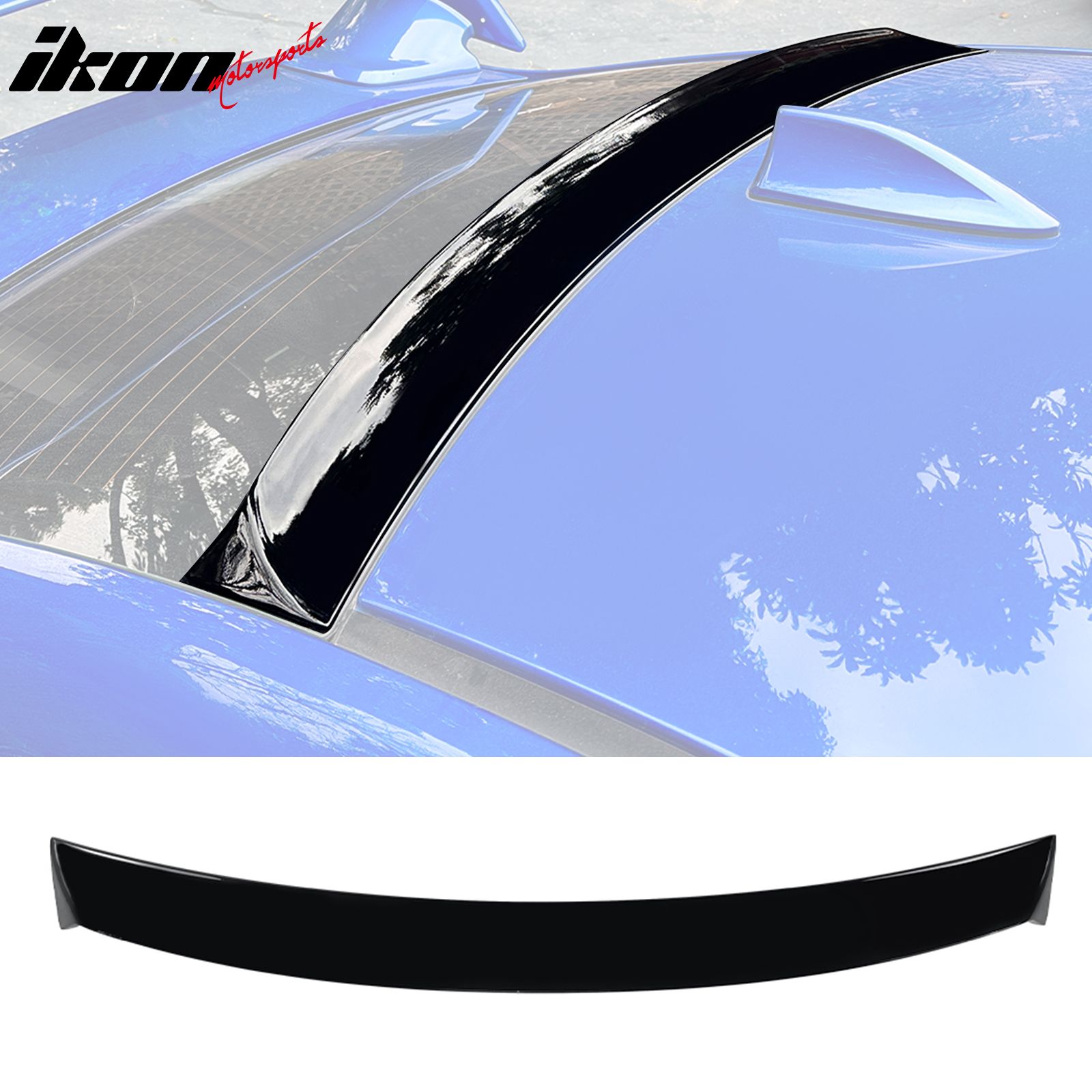 Fits 2015-2021 Subaru WRX 4th Gen IKON Gloss Black Rear Window Roof Spoiler Wing ABS