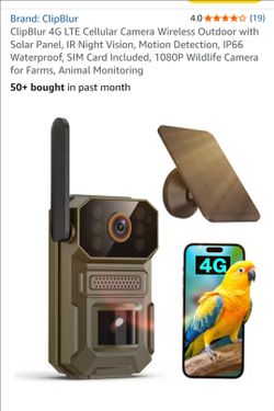 4G LTE Cellular Trail Camera - Wireless Outdoor Solar Security Camera