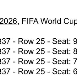 FIFA World Cup Tickets 
