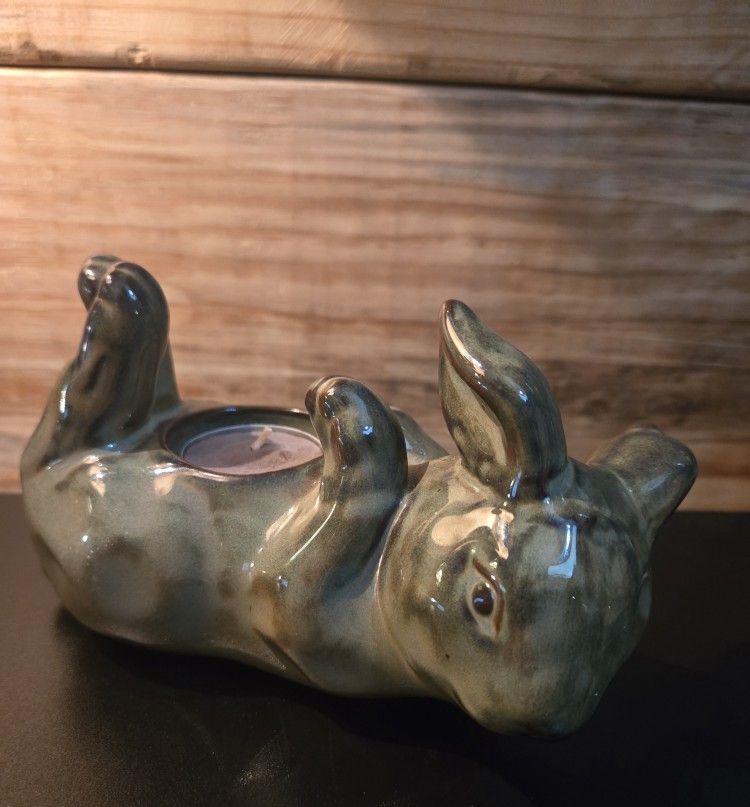 Vintage Party-lite Bunny T-lite Candle Holder