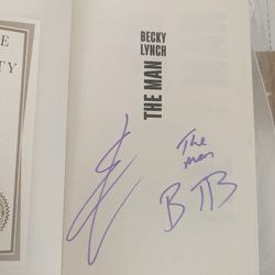 Becky Lynch Signed/autographed Book The Man Not Your Average Average Girl Inscribed WWE