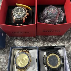 Coin lot & invicta watches
