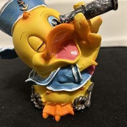Vintage  Sailor Ducky With Telescope, That’s A Coin Bank With Stopper On Bottom, Made Of Hard Plastic