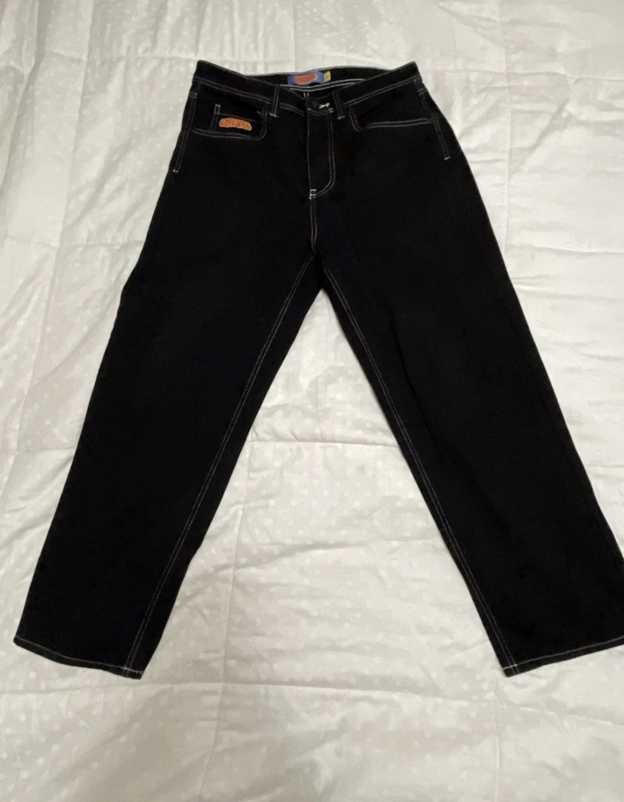 Empyre Jeans 30x26 Black Denim Baggy Skater Medium Wash Wide Leg