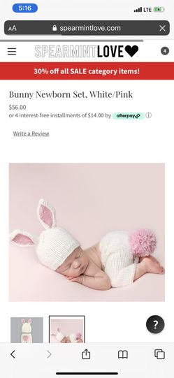 Spearmint love newborn bunny outfit