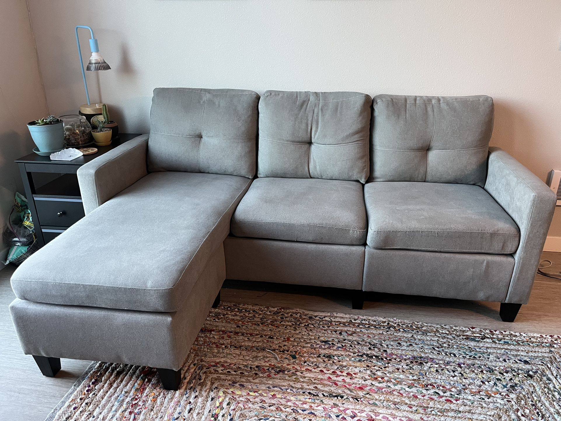 Chaise couch with ottoman