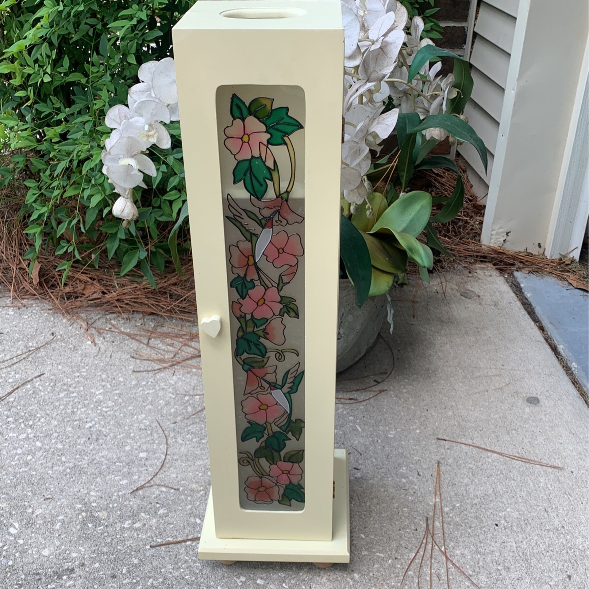 Bathroom Cabinet -Anywhere Cabinet W stained Glass