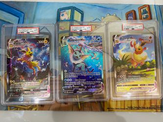 Pokémon Card TCG PSA 9 Flareon Jolteon Vaporeon Vmax Jumbo Cards