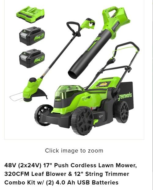 Greenwork LAWNMOWER SET