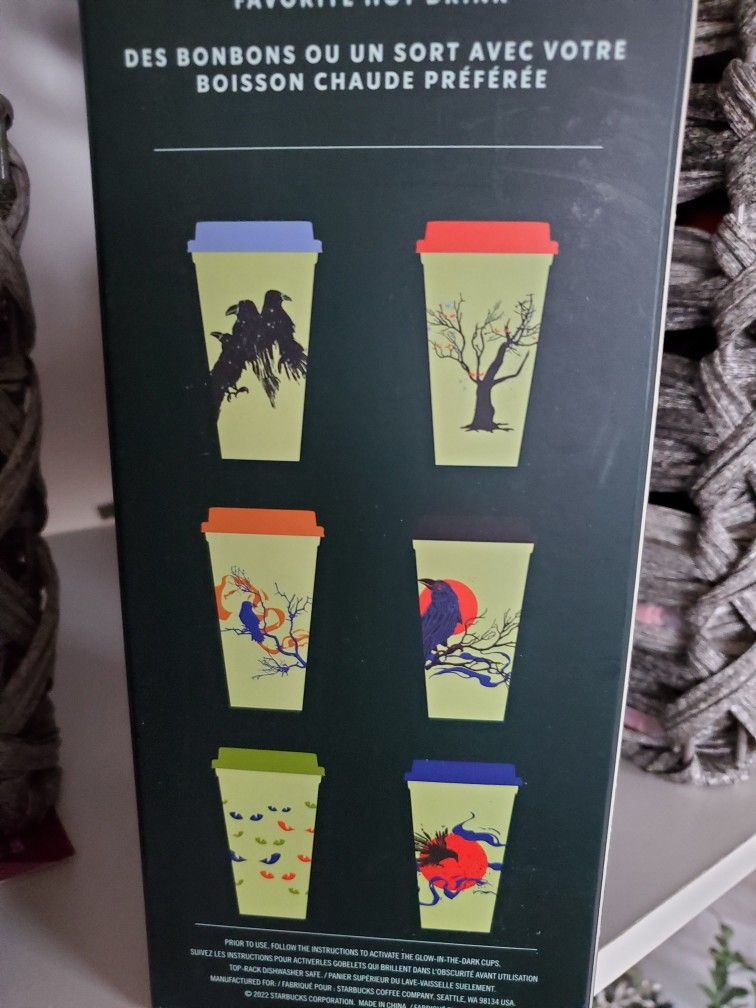 Starbucks X6 Tumblers, New, Glow In The Dark