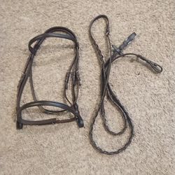 New Chocolate Brown Basic Bridle (Amazon) - Horse Sized (F/S)
