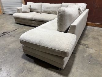 Aiden & Ivory Derry Fabric 2-Piece Sectional Couch