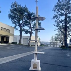 Floor to Ceiling Cat Tree Ajustable Height [82-108 Inches=208-275cm] 6 Tiers Cat Tower Fit for 7-9 Feet Ceiling with Cat Condo Hammock and Sisal Cover