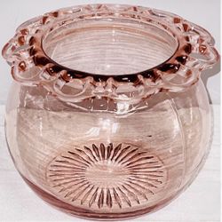 Anchor Hocking LACE EDGE OLD COLONY* PINK* COOKIE JAR BOTTOM