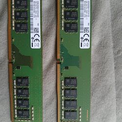 Lot of 2 Samsung  8GB =(16GB) DDR4 M378A1K43CB2-CTD DESKTOP RAM
