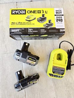RYOBI 18V HP High Preformance Battery KIT 4.0 & 2.0 with Charger