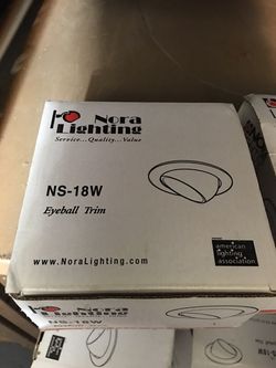 Nora Lighting Ns-18w 4" White Recessed Eyeball Trim