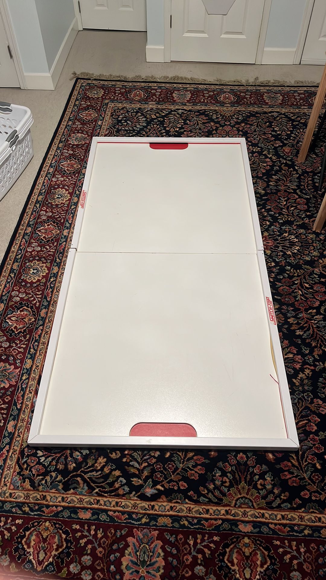 Reversable ping pong and air hockey table