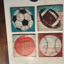 4 12x12 Canvas Sports