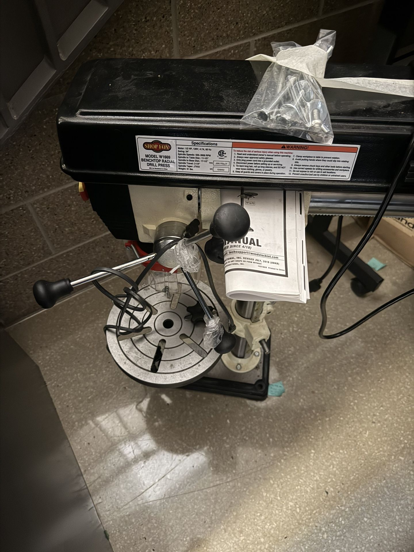 Radial Drill Press 1/2 HP