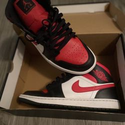 Air Jordan 1 Mid Bred Toe 10.5