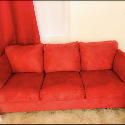 Red Microfiber  Couch