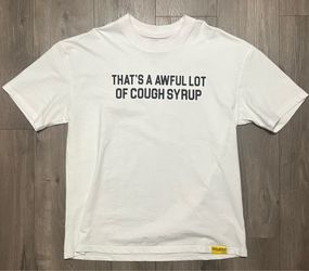 White Awful Lot of cough syrup shirt Size XL - Read Description