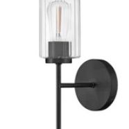 Black Bathroom Sconce  Set of 2