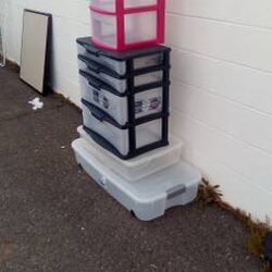 Plastic Organizer and Dresser Drawers