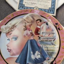 Soda Shop Barbie collectors plates 