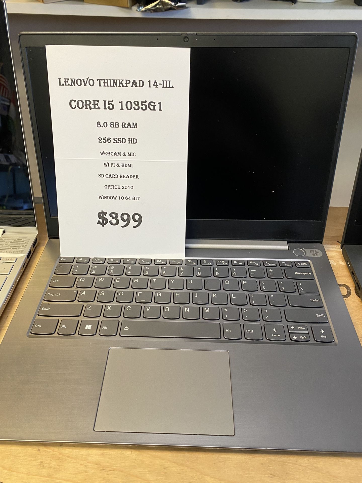 Lenovo thinkbook 14-iil Laptop Core i5 1035G1 8GB Ram 256SSD Wibdows 10 