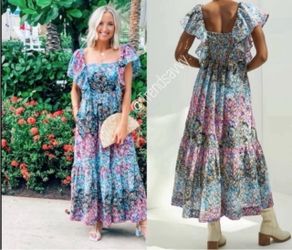 Anthropologie Clementina Eyelet Maxi Dress