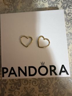 Pandora Gold Heart Earings