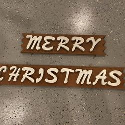 Real wood Vintage Merry Christmas Sign