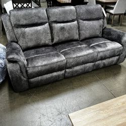Grey Recliner Sofa 