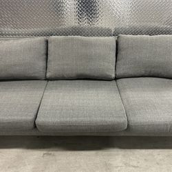 Lodie 90" Fabric Sofa Gray