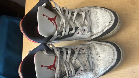 Red denim Jordan 3’s