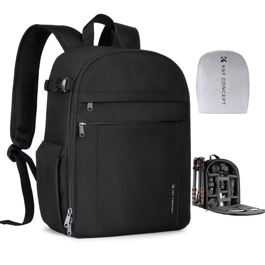 K&F CONCEPT Lightweight Camera Backpack Bag, Small Professional Photography Bag Compatible with Canon/Nikon/Sony Camera and Lens Accessories, Camera C