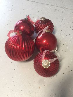 Oversized glass ball ornaments.. extra large