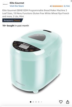 Elite Gourmet Bread Maker 