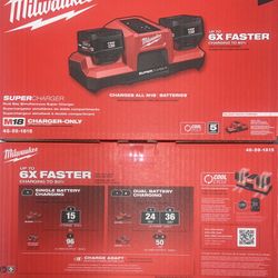 Milwaukee M18 Dual Bay Super Charger Only. No Batteries Included. Model #48-59-1815
