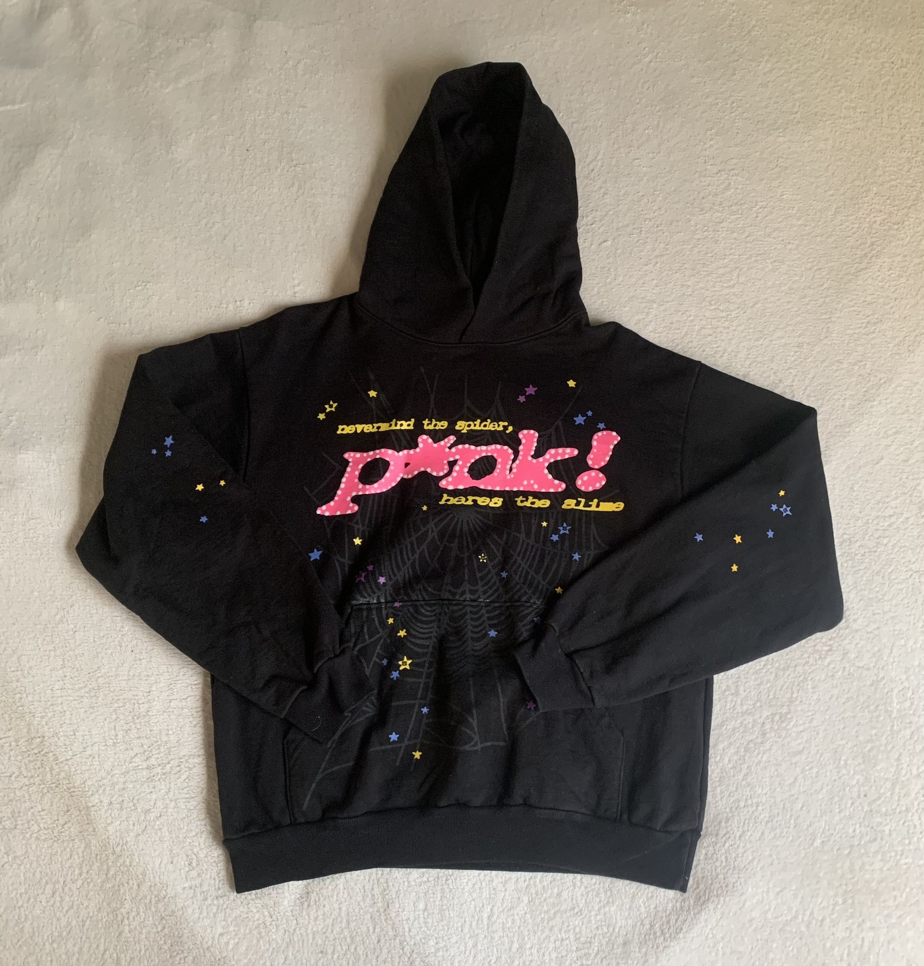 Sp5der Medium P*NK Hoodie Black