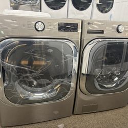 LG ThinQ Washing & Dryer Set (Silver) | ($0 Down) | No Credit Needed