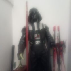 Full Size Darth Vader Doll Over 3 Ft Tall Says That He Says Works Perfect