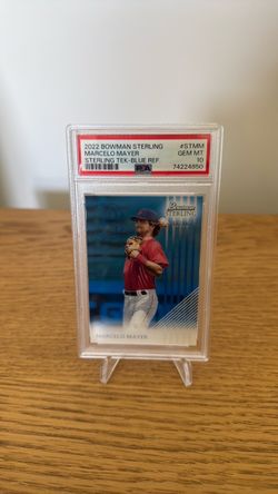 2022 Bowman Sterling Marcelo Mayer Blue Refractor PSA 10