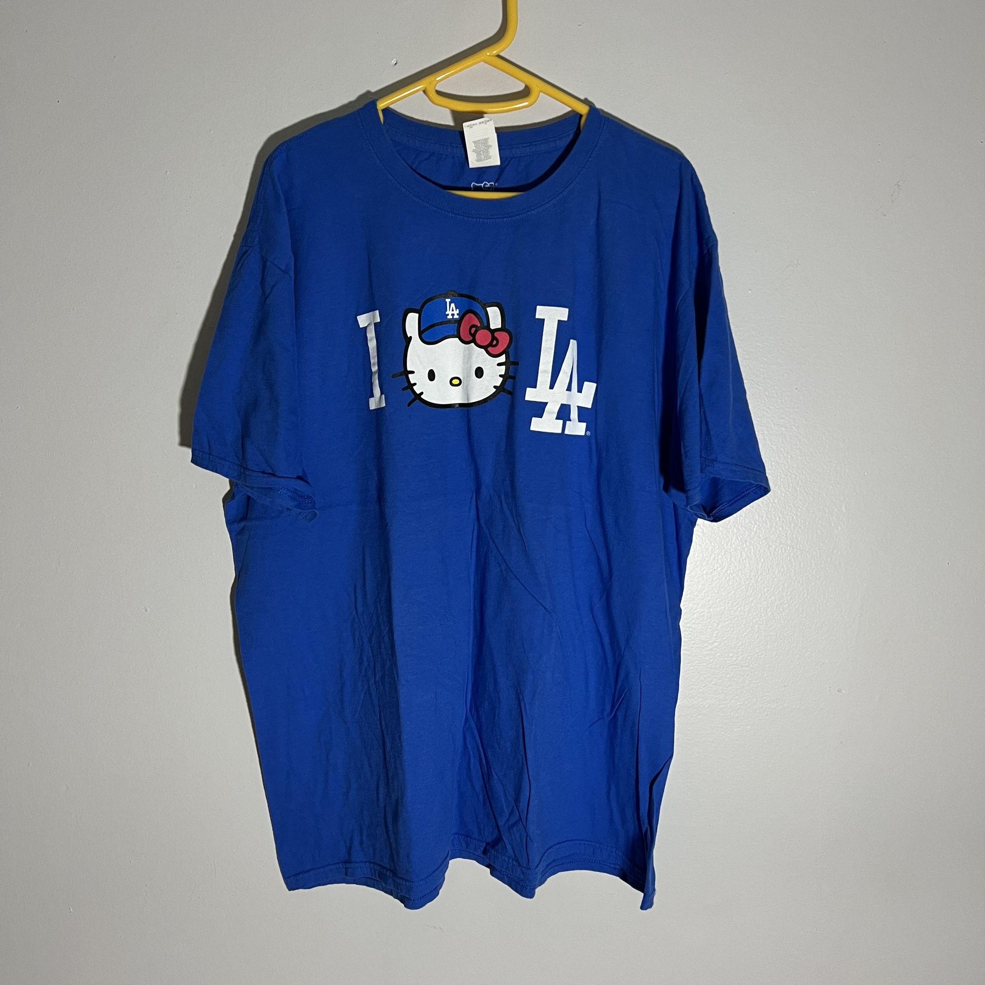 LA Dodgers x Sanrio Hello Kitty I Love LA T Shirt Mens XL Blue for