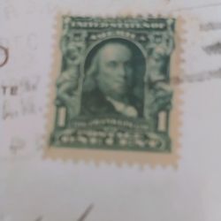 20nen Franklin Green 1(contact info removed) One Cent Post 1905 Stamps